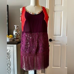 Gimmicks by BKE Fringe Tank Sz. S